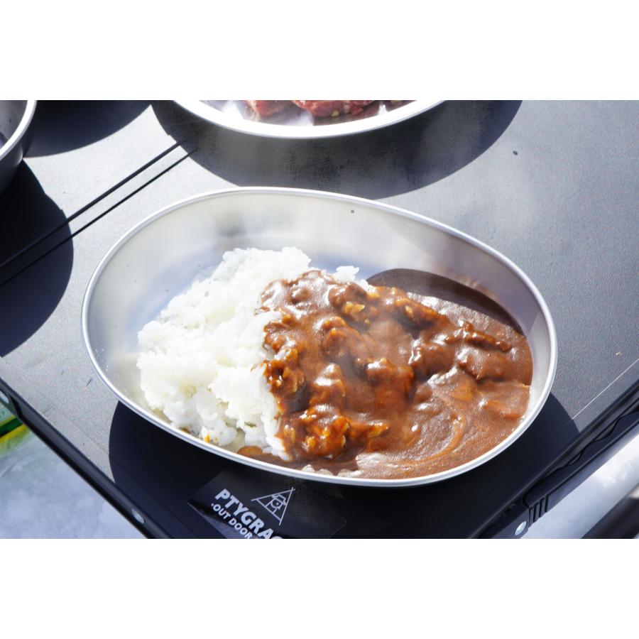 食器 ステンレス 皿 カレー皿 240×173×35mm 1枚入り