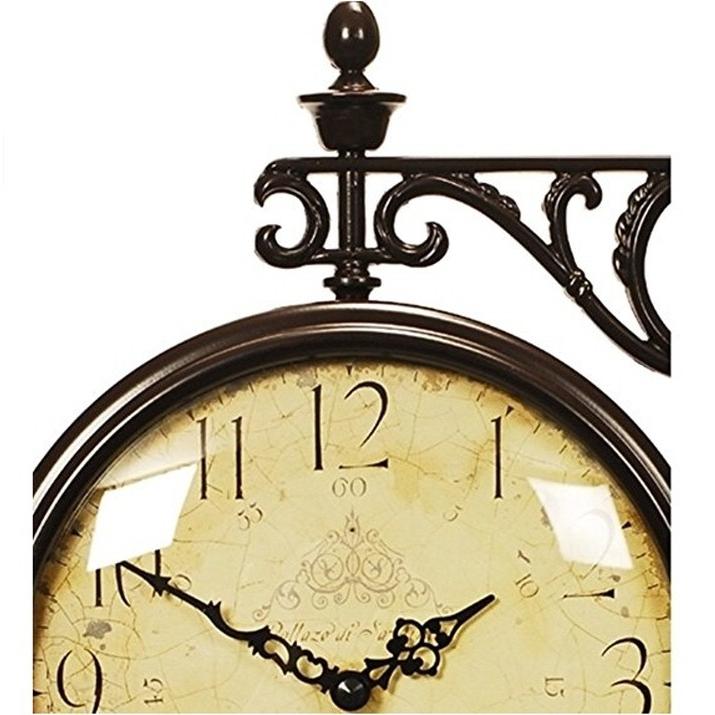 予約販売 本 Br B1 M195 電波両面時計 両面壁掛け時計 掛時計 柱時計