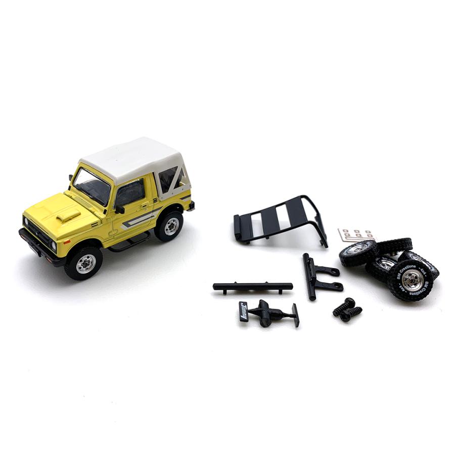 モデルカー 1/64 BM CREATIONS スズキ ジムニー (JA11)イエロー (日本 