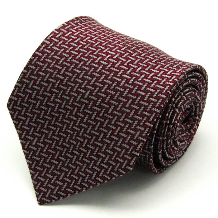 ヤマモトカンサイ ブランド ネクタイ シルク 小紋柄 メンズ レッド