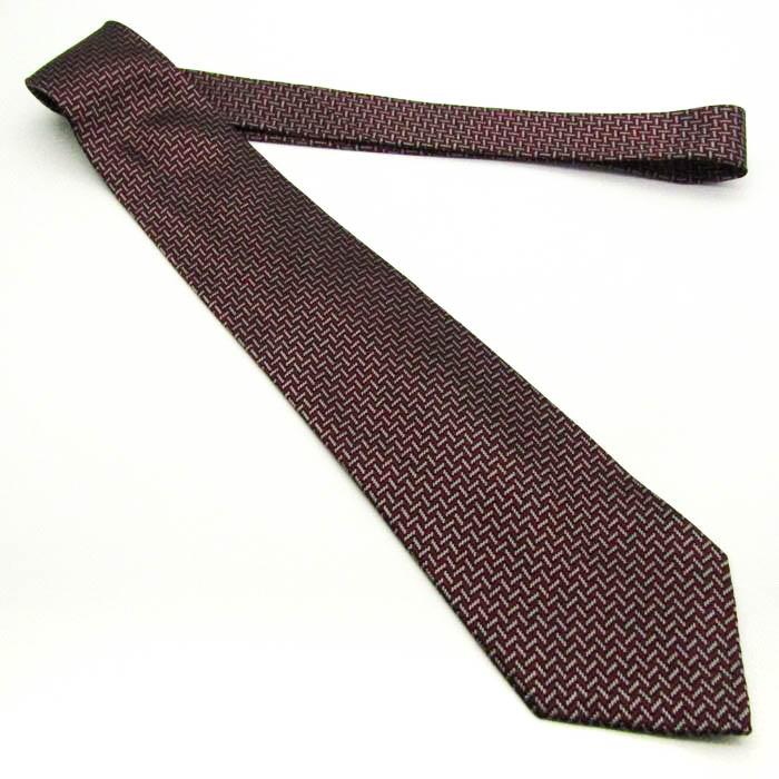 ヤマモトカンサイ ブランド ネクタイ シルク 小紋柄 メンズ レッド