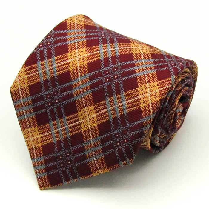 ジョバンニ ロッシーニ ブランド ネクタイ シルク チェック柄 格子柄