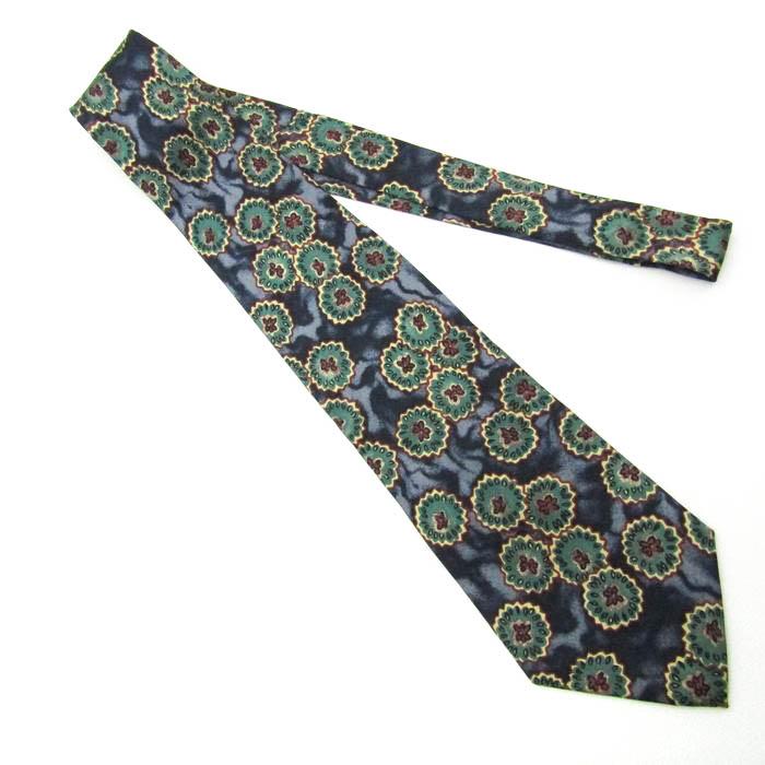 新品　KRIZIA UOMO　ネクタイ　ロゴ小紋柄　10A　ブルー　ジャガード ジェイ プレス メン J.PRESS MEN 【VINTAGE JACQUARD COLLECTION】小