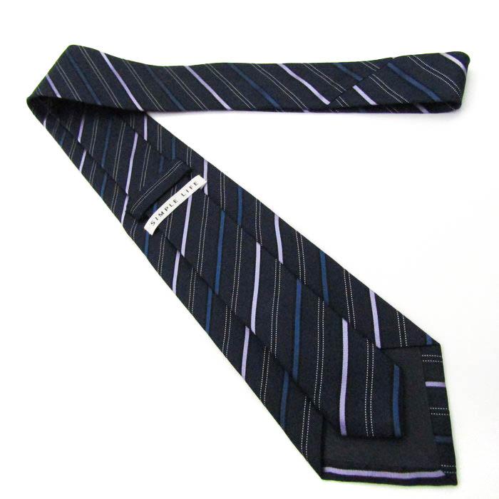 シンプルライフ ブランド ネクタイ ストライプ柄 シルク 日本製 PO