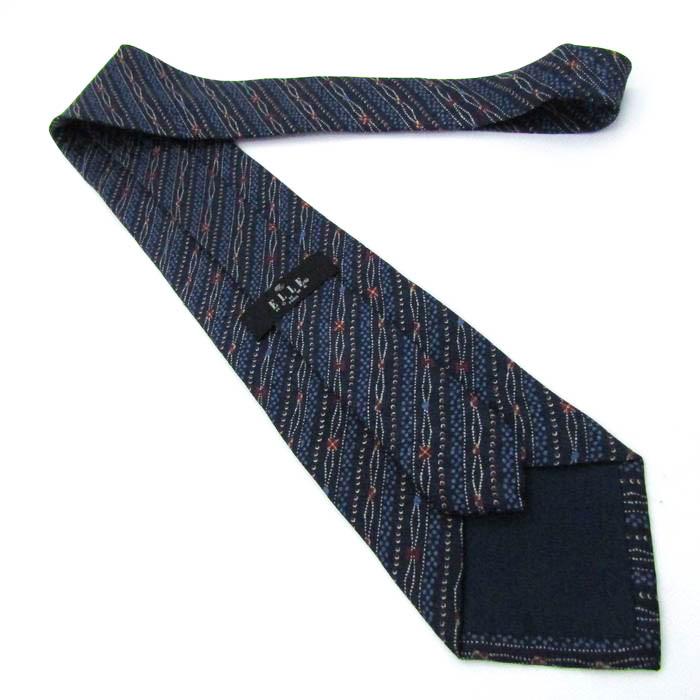ELLE（エル） ブランド ネクタイ ストライプ柄 ドット シルク 日本製