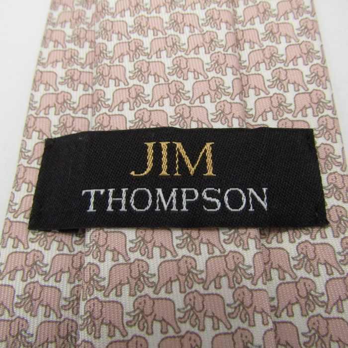 ジムトンプソン ブランド ネクタイ 総柄 動物柄 ゾウ PO メンズ