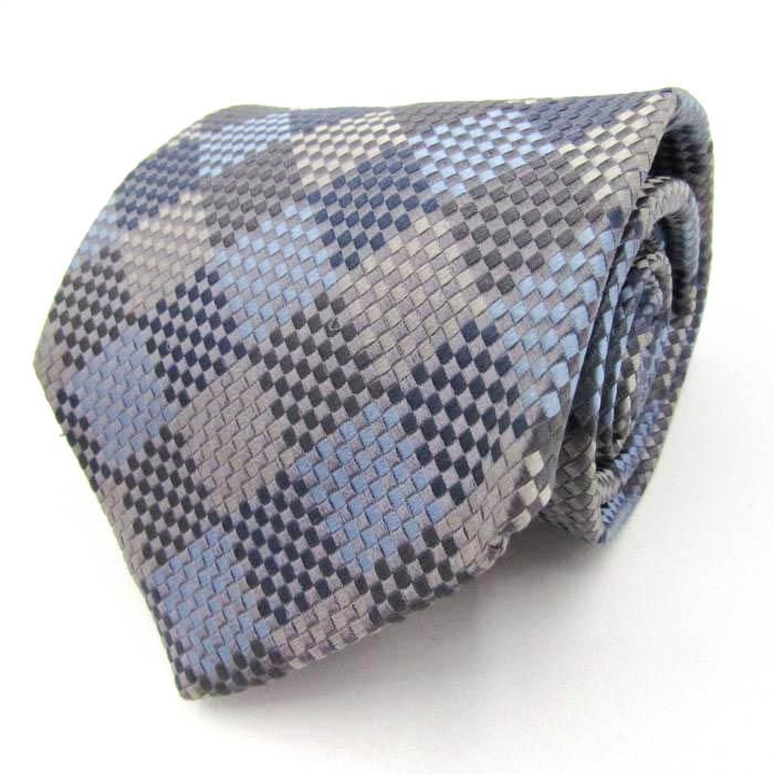 ロメオジリ ブランド ネクタイ チェック柄 格子柄 シルク PO メンズ