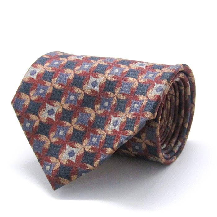 DAKS（ダックス） ブランド ネクタイ ドット 小紋柄 幾何学模様 シルク