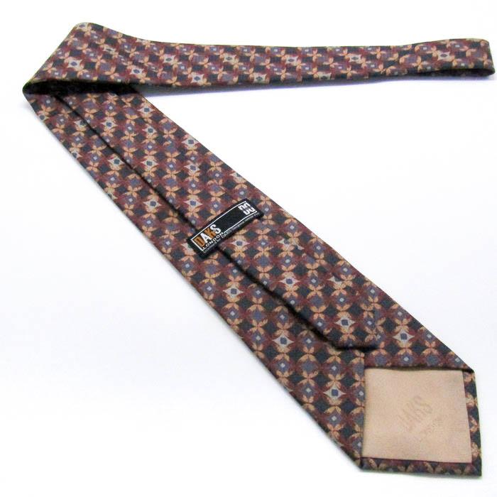 DAKS（ダックス） ブランド ネクタイ ドット 小紋柄 幾何学模様 シルク