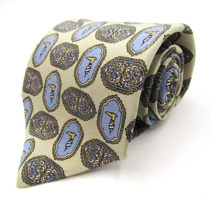 TRUSSARDI トラサルディ ブランド ネクタイ ロゴ 総柄 小紋柄 シルク  