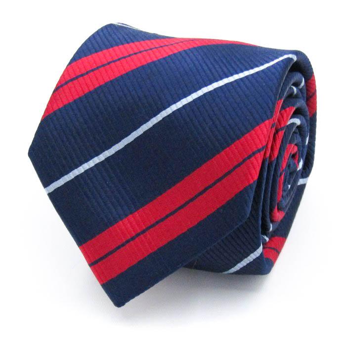 パッゾ ブランド ネクタイ シルク ストライプ柄 PO メンズ ネイビー