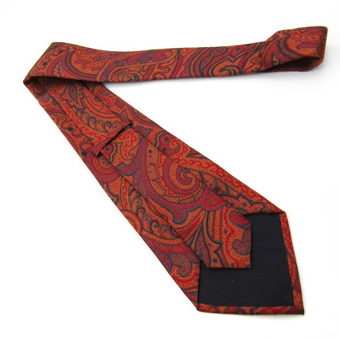 極美品 エステーデュポン ネクタイ シルク ペイズリー ジャカード 刺繍