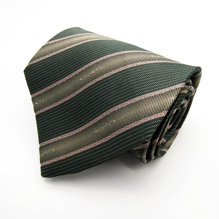 LANCEL（ランセル） ブランド ネクタイ ロゴ ストライプ柄 シルク 日本