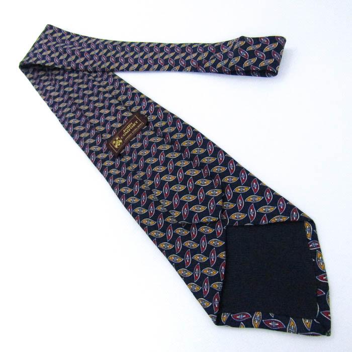 ジョンコンフォート ブランド ネクタイ ペイズリー 格子柄 シルク PO