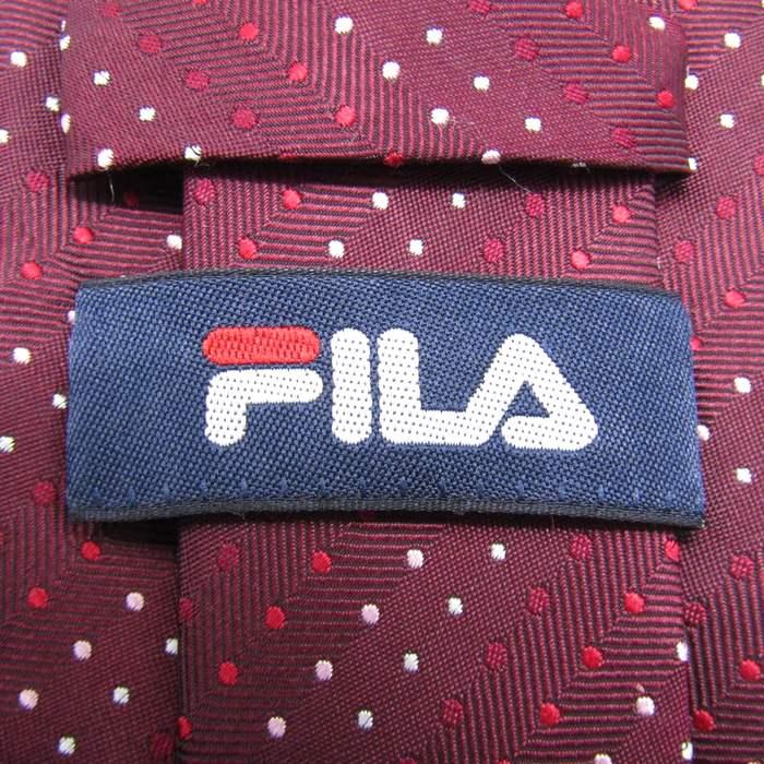 FILA（フィラ） ブランド ネクタイ ストライプ柄 ドット シルク PO