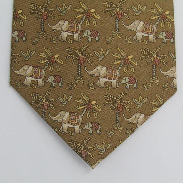 ジムトンプソン（JIM THOMPSON） ブランド ネクタイ 総柄 動物柄 ゾウ