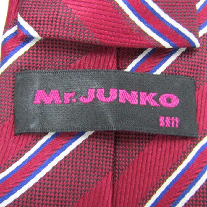 ミスタージュンコ ブランドネクタイ ストライプ柄 シルク PO メンズ