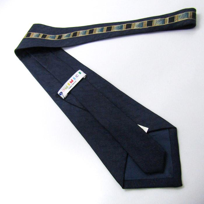 ドミニチ ブランド ネクタイ ボーダー柄 シルク 未使用タグ付 PO