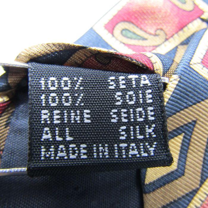 クレージュ ブランド ネクタイ 総柄 ペイズリー ダイヤ柄 小紋柄 シルク イタリア製 PO メンズ カーキ courreges | courreges | 04