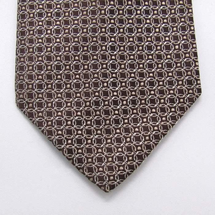 五大陸 ブランド ネクタイ シルク 小紋柄 ドット柄 総柄 PO メンズ ブラウン gotairiku |  | 05