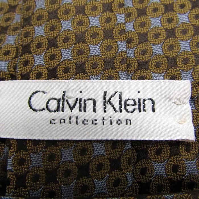   カルバンクライン ネクタイ ドット柄 ブラウン シルク Calvin Klein カルバンクライン ネクタイ ドット柄 ブラウン系 エンジ