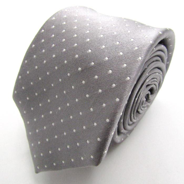 スーツセレクト ブランド ネクタイ ドット シルク PO メンズ グレー