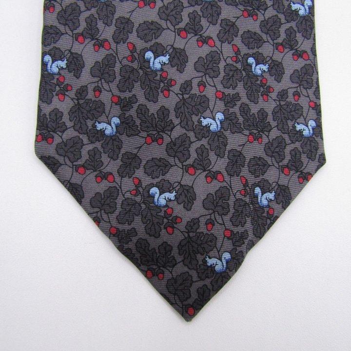 バルマン ブランド ネクタイ 総柄 リーフ柄 動物柄 リス シルク フランス製 PO メンズ グレー BALMAIN | BALMAIN | 05