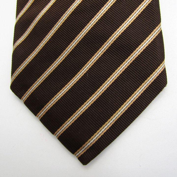 五大陸 ブランド ネクタイ シルク ストライプ柄 無地ソリッド チェンジタイ PO メンズ ブラウン gotairiku |  | 05