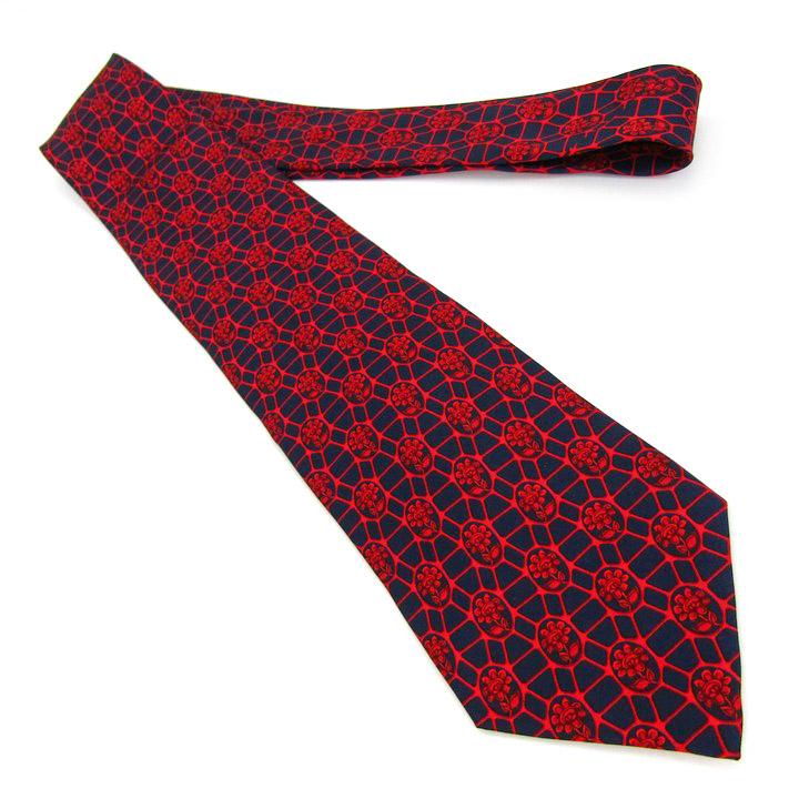 エム・シー・エム ブランド ネクタイ シルク 格子柄 花柄 総柄 ワイドタイ PO メンズ ネイビー MCM | MCM | 01