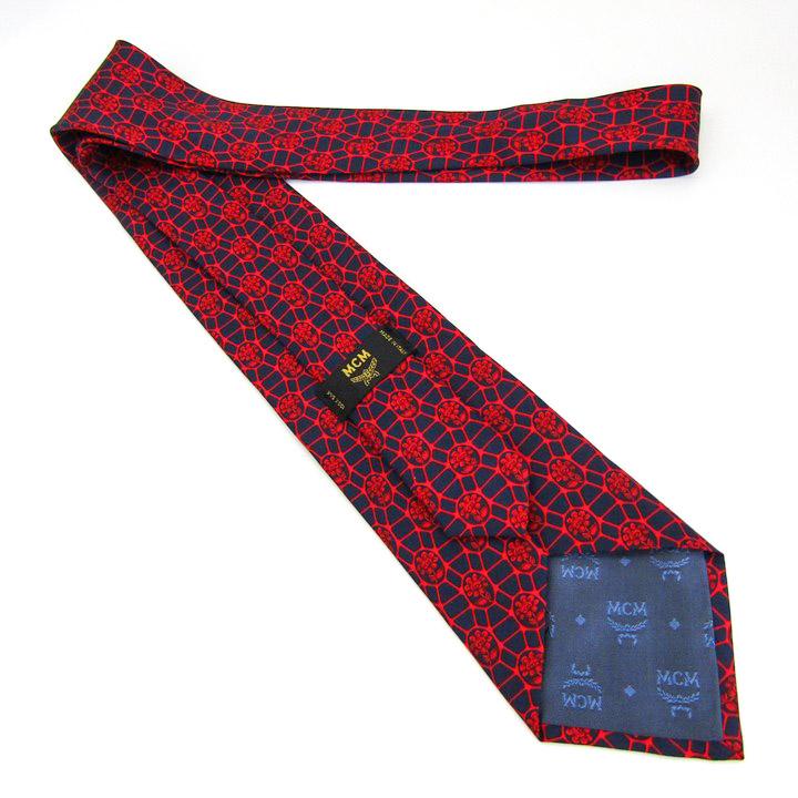 エム・シー・エム ブランド ネクタイ シルク 格子柄 花柄 総柄 ワイドタイ PO メンズ ネイビー MCM | MCM | 02