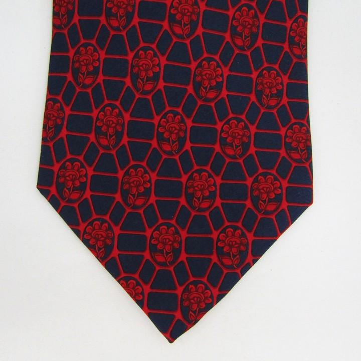 エム・シー・エム ブランド ネクタイ シルク 格子柄 花柄 総柄 ワイドタイ PO メンズ ネイビー MCM | MCM | 05