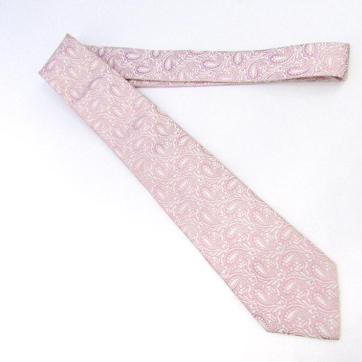 オリヒカ ブランド ネクタイ 総柄 ペイズリー 幾何学模様 シルク PO