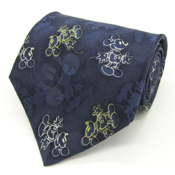 ディズニー ブランド ネクタイ シルク ミッキーマウス ディズニー キャラクター柄 TDL PO メンズ ネイビー Disney | Disney