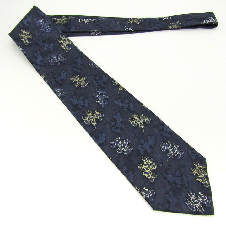 ディズニー ブランド ネクタイ シルク ミッキーマウス ディズニー キャラクター柄 TDL PO メンズ ネイビー Disney | Disney | 01