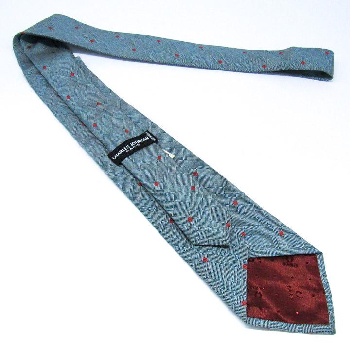 シャルル・ジョルダン ブランド ネクタイ チェック柄 コットン シルク イタリア製 PO メンズ ブルー CHARLES JOURDAN |  | 02