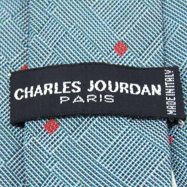 シャルル・ジョルダン ブランド ネクタイ チェック柄 コットン シルク イタリア製 PO メンズ ブルー CHARLES JOURDAN |  | 03