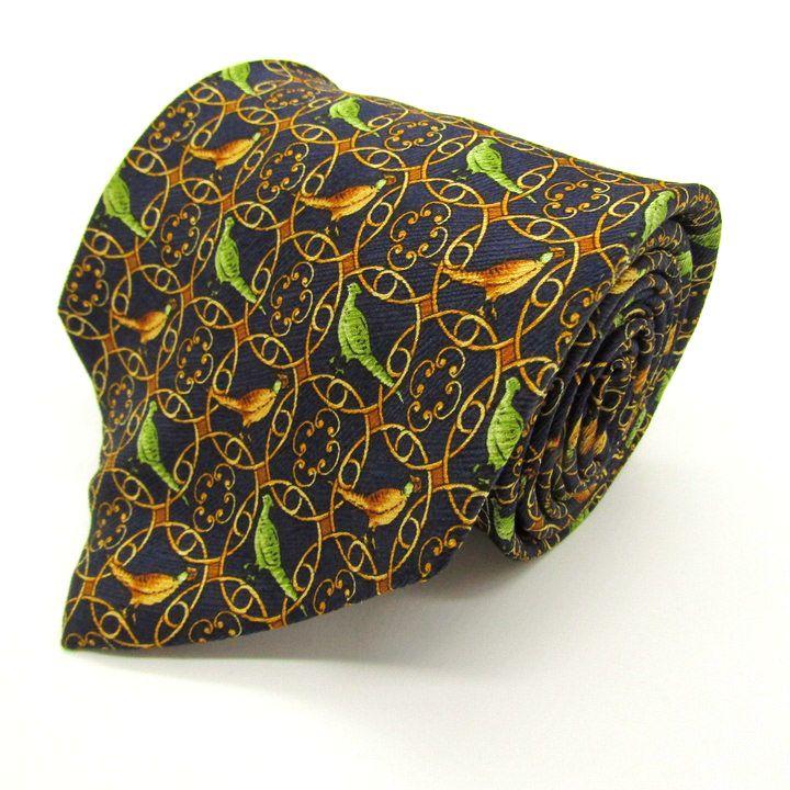 クリッツアウォモ ブランド ネクタイ シルク 動物柄 格子柄 総柄 PO メンズ ネイビー KRIZIA UOMO | 