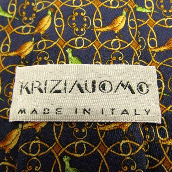 クリッツアウォモ ブランド ネクタイ シルク 動物柄 格子柄 総柄 PO メンズ ネイビー KRIZIA UOMO |  | 03