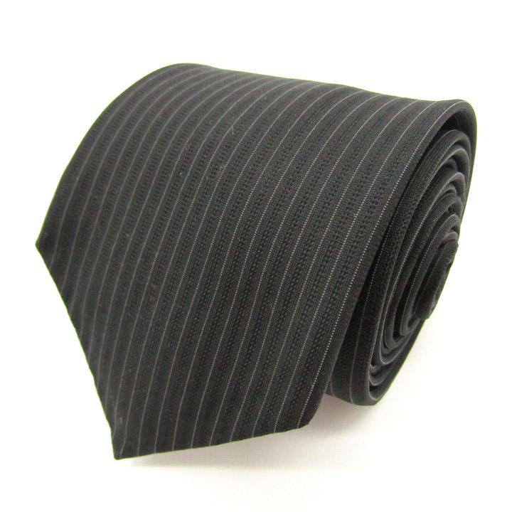 タカキュー ブランド ネクタイ ストライプ柄 パネル柄 シルク PO メンズ ブラック TAKA Q | 