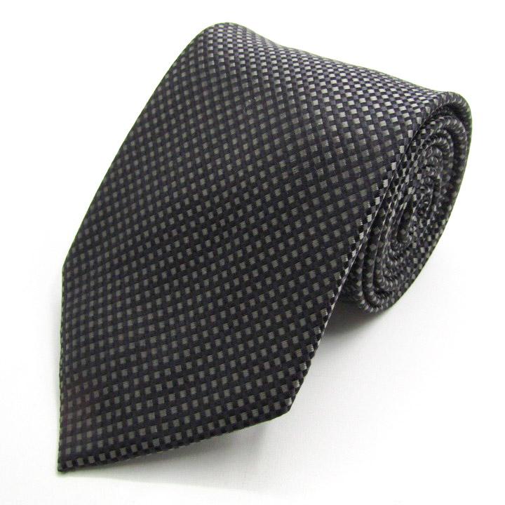 タカキュー ブランド ネクタイ チェック柄 格子柄 シルク 日本製 PO メンズ ネイビー TAKA Q | 