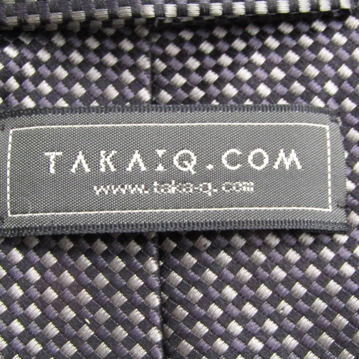 タカキュー ブランド ネクタイ チェック柄 格子柄 シルク 日本製 PO メンズ ネイビー TAKA Q |  | 03