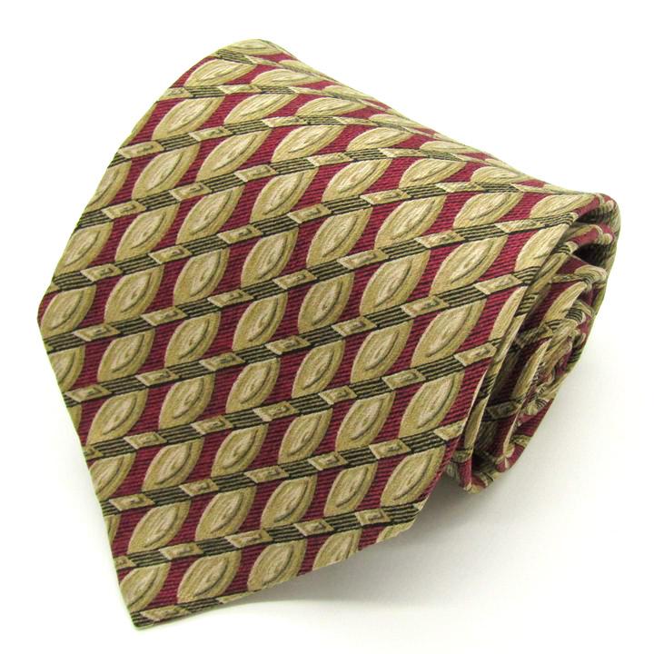 クリッツアウォモ ブランドネクタイ 総柄 ドット パネル柄 シルク イタリア製 PO メンズ ベージュ KRIZIA UOMO | 