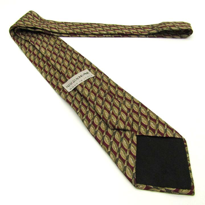 クリッツアウォモ ブランドネクタイ 総柄 ドット パネル柄 シルク イタリア製 PO メンズ ベージュ KRIZIA UOMO |  | 02