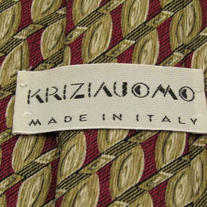 クリッツアウォモ ブランドネクタイ 総柄 ドット パネル柄 シルク イタリア製 PO メンズ ベージュ KRIZIA UOMO |  | 03