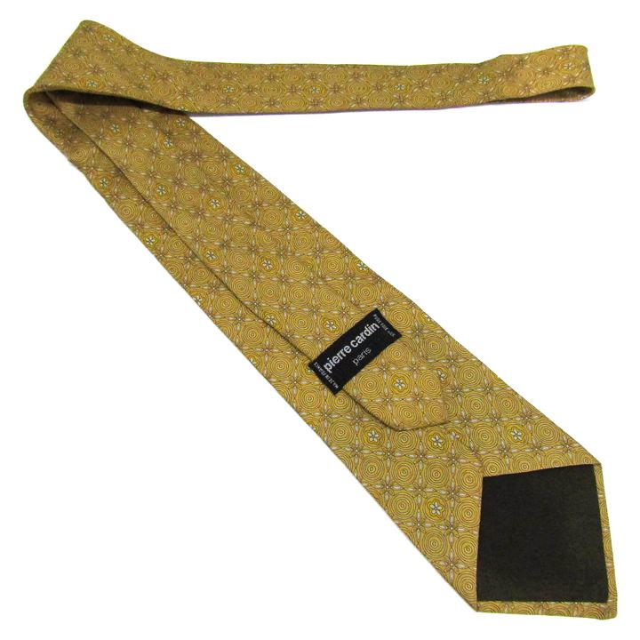 ピエールカルダン ブランドネクタイ チェック柄 ドット 花柄 シルク フランス製 PO メンズ イエロー Pierre Cardin |  | 02
