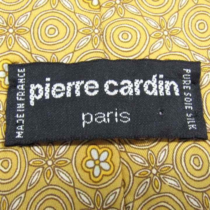 ピエールカルダン ブランドネクタイ チェック柄 ドット 花柄 シルク フランス製 PO メンズ イエロー Pierre Cardin |  | 03
