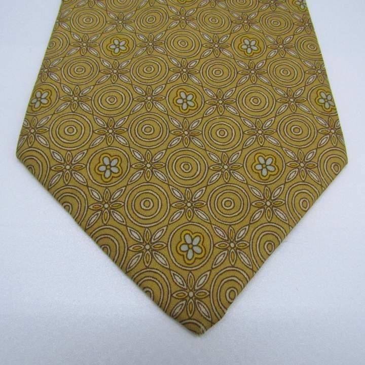 ピエールカルダン ブランドネクタイ チェック柄 ドット 花柄 シルク フランス製 PO メンズ イエロー Pierre Cardin |  | 04