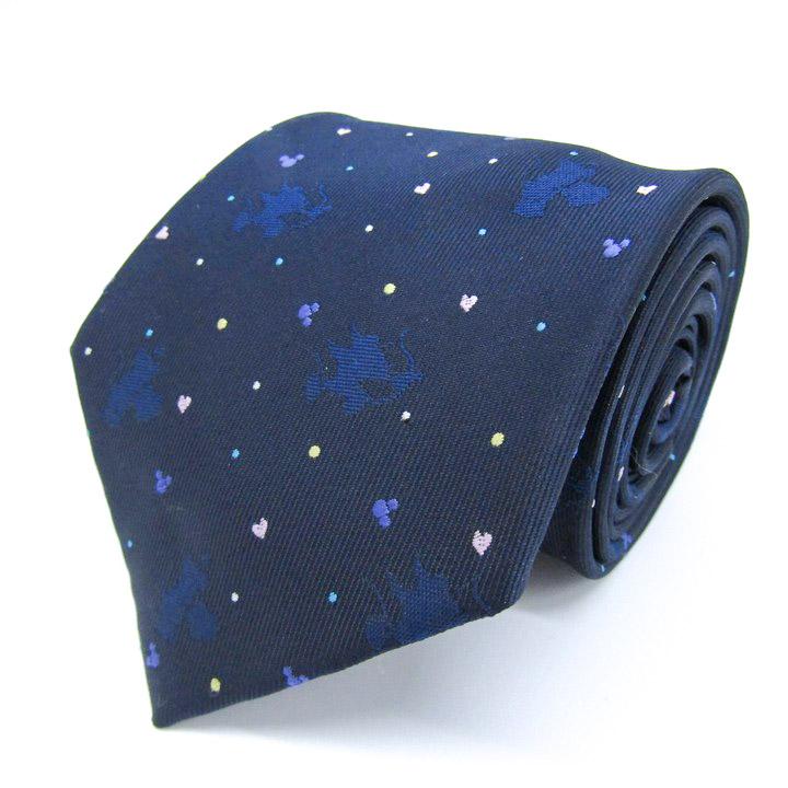 ディズニー ブランドネクタイ ミッキー ドット キャラクター柄 PO メンズ ネイビー Disney | Disney