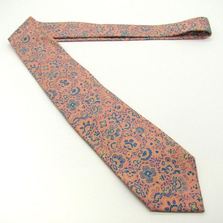 ドレイクス ブランドネクタイ 総柄 花柄 リーフ柄 シルク イングランド