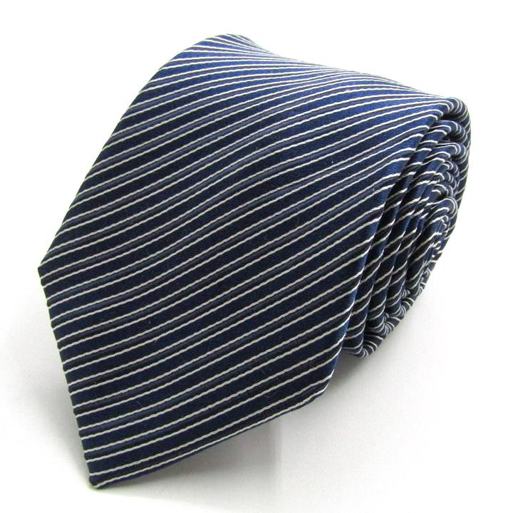 クリッツアウォモ ブランド ネクタイ ストライプ柄 ペンシルストライプ シルク イタリア製 PO メンズ ネイビー KRIZIA UOMO | 